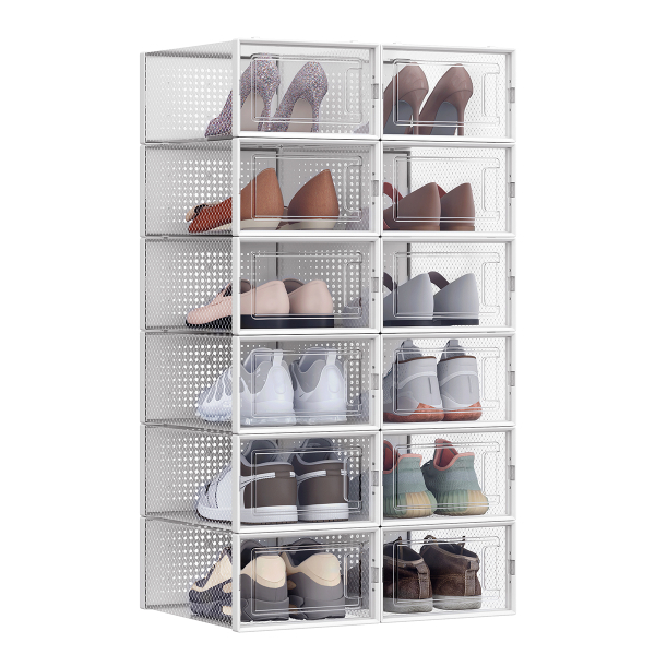 Κουτιά Αποθήκευσης - Παπουτσοθήκη 12τμχ Songmics LSP12SWT