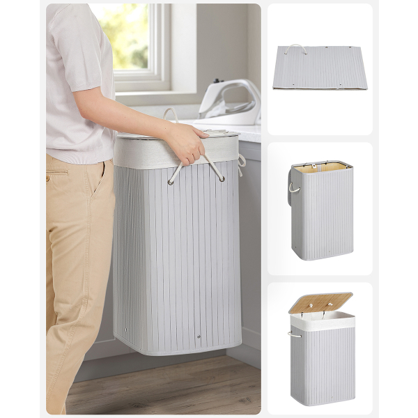 Καλάθι Απλύτων 72Lit (40x30x61) Songmics LCB010G01V1