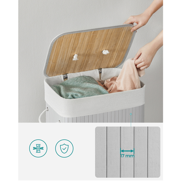 Καλάθι Απλύτων 72Lit (40x30x61) Songmics LCB010G01V1