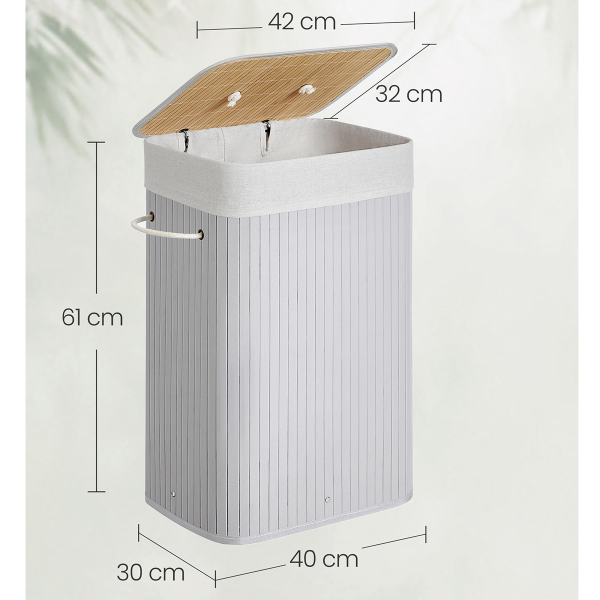 Καλάθι Απλύτων 72Lit (40x30x61) Songmics LCB010G01V1