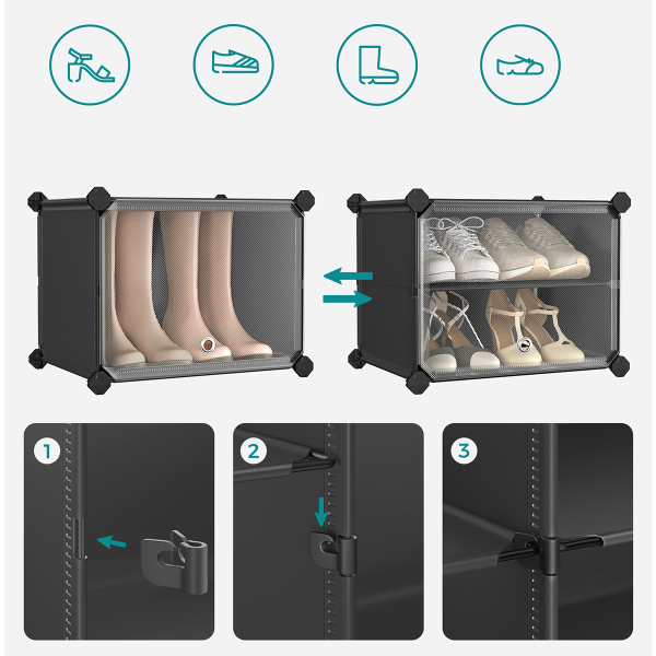 Κουτιά Αποθήκευσης - Παπουτσοθήκη 10τμχ Songmics LPC035B01