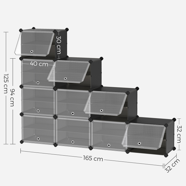 Κουτιά Αποθήκευσης - Παπουτσοθήκη 10τμχ Songmics LPC035B01