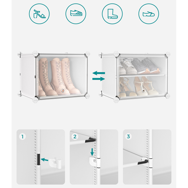 Κουτιά Αποθήκευσης - Παπουτσοθήκη 6τμχ Songmics LPC033W01