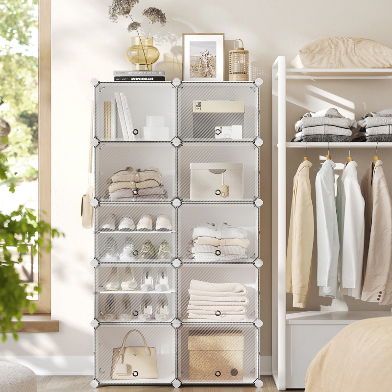 Κουτιά Αποθήκευσης - Παπουτσοθήκη 10τμχ Songmics LPC035W01