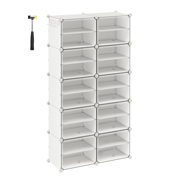 Κουτιά Αποθήκευσης - Παπουτσοθήκη 10τμχ Songmics LPC035W01