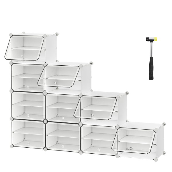 Κουτιά Αποθήκευσης - Παπουτσοθήκη 10τμχ Songmics LPC035W01