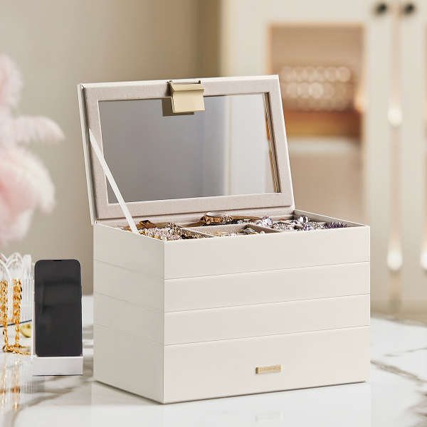 Μπιζουτιέρα Κουτί Με 4 Επίπεδα (28x17x18.3) Songmics JBC164W01