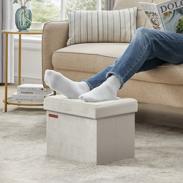 Σκαμπό Με Αποθηκευτικό Χώρο (41x31x31) Songmics LSF200W01