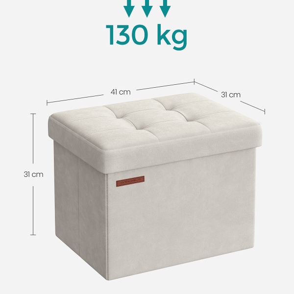 Σκαμπό Με Αποθηκευτικό Χώρο (41x31x31) Songmics LSF200W01