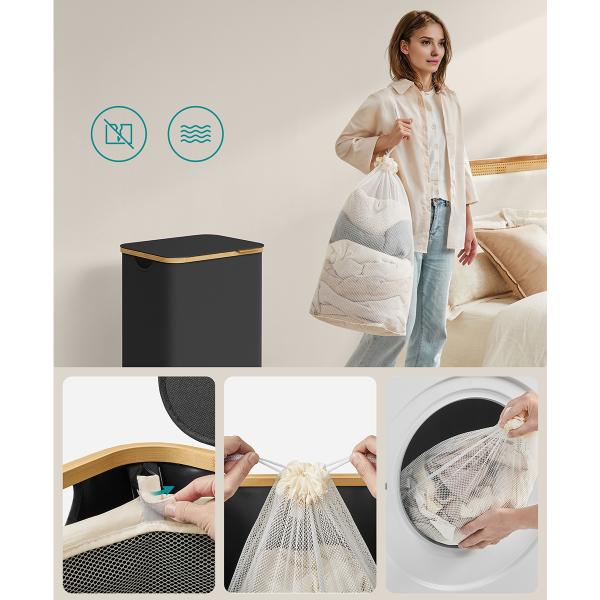 Καλάθι Απλύτων (42x32x70.5) Songmics LCB509B01V1