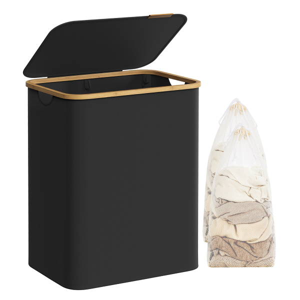 Καλάθι Απλύτων 2 Θέσεων 130Lit (52x38.5x70.5) Songmics LCB513B01V1