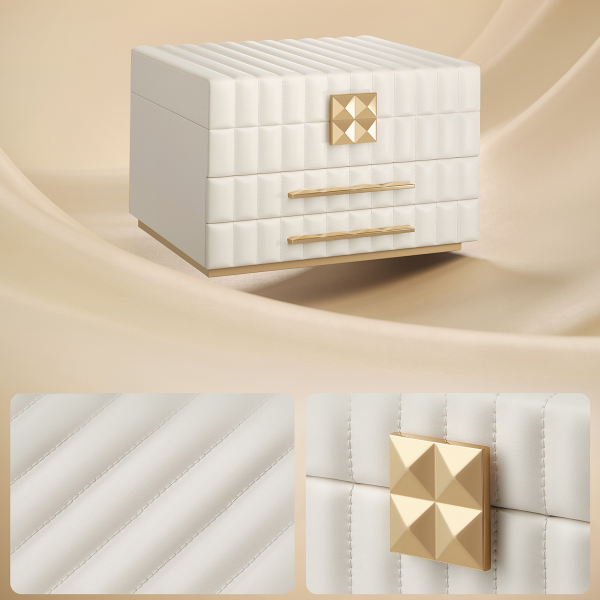 Μπιζουτιέρα Κουτί Με Συρτάρια & Καθρέφτη (24x21.5x15.8) Songmics JBC183W01