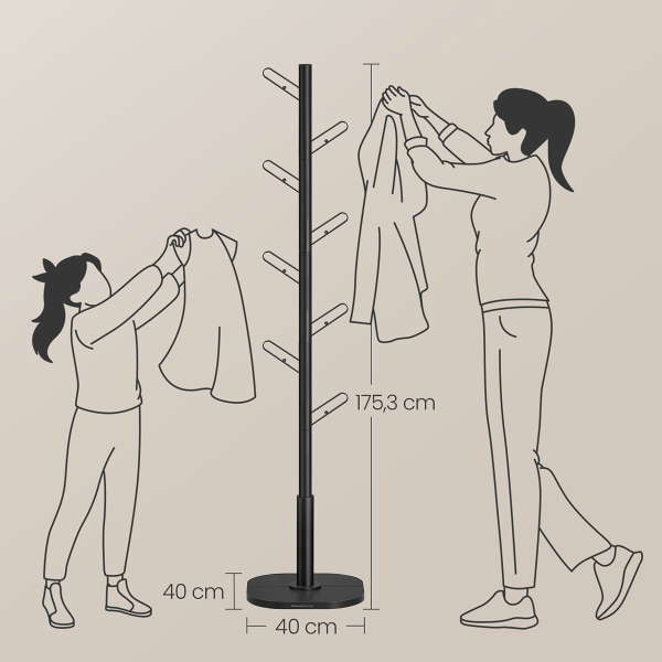 Καλόγερος Ρούχων (40x40x175.3) Songmics RCR037B01