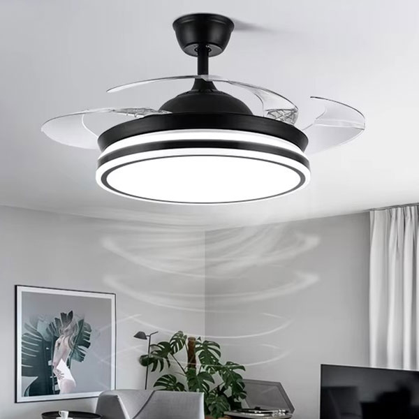 Ανεμιστήρας Οροφής Με Φως Led & Τηλεχειριστήριο 105εκ. Homelighting Fama Black 77-50618