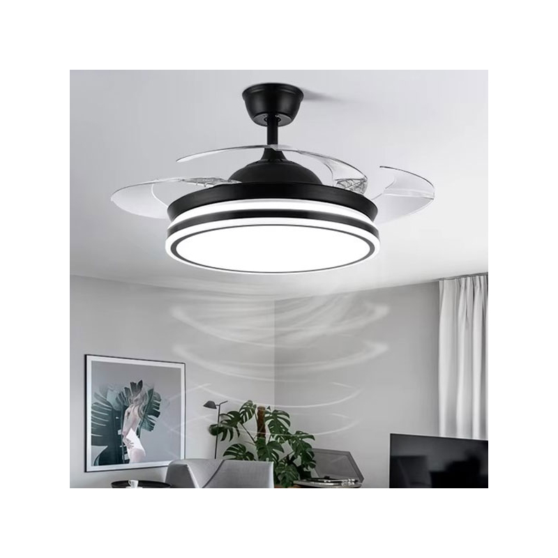 Ανεμιστήρας Οροφής Με Φως Led & Τηλεχειριστήριο 105εκ. Homelighting Fama Black 77-50618