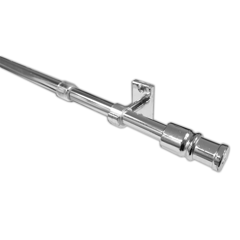 Κουρτινόξυλο Φ12mm Μονό Επεκτεινόμενο 85-135cm Με Άκρα Grace Cup Chrome 510108