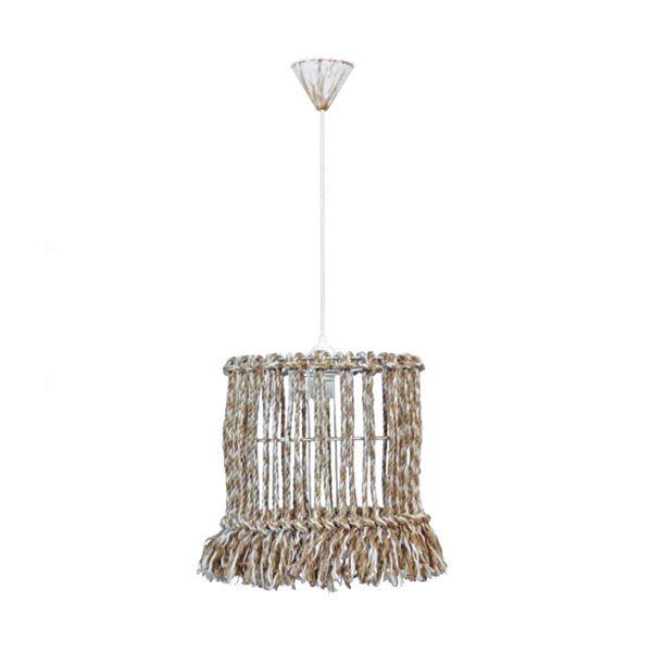 Φωτιστικό Οροφής Μονόφωτο Heronia Macrame Mix 15 Handmade 31-1114 Rope/Beige