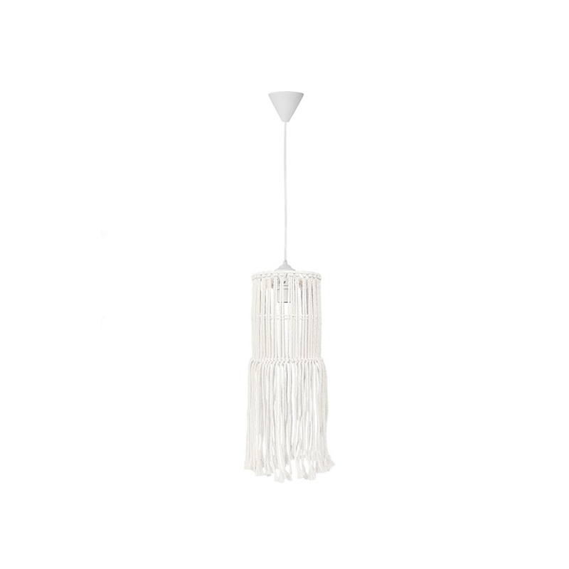 Φωτιστικό Οροφής Μονόφωτο Heronia Macrame 03 Handmade 31-1065 Rope/White