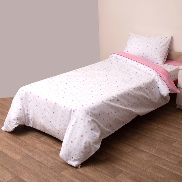 Παπλωματοθήκη Μονή (Σετ 160x240) Viopros Kids Ίκαρος Ροζ