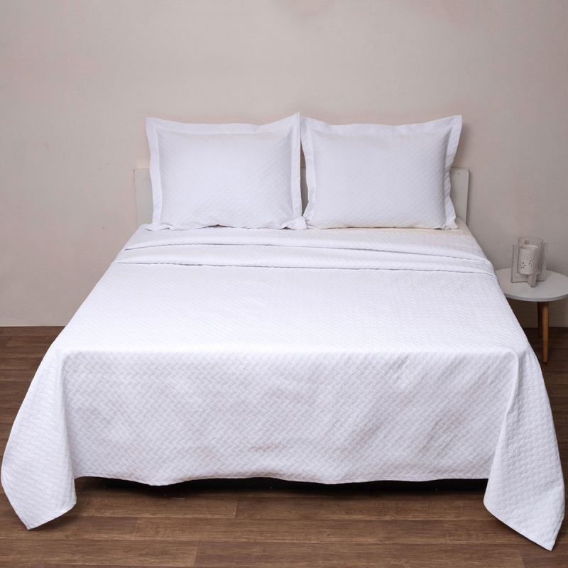 Κουβερτόριο Υπέρδιπλο (230x270) Viopros Δήλος Λευκό