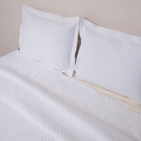 Κουβερτόριο Υπέρδιπλο (230x270) Viopros Δήλος Λευκό