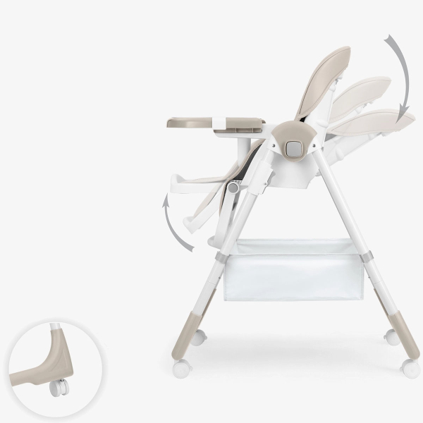 Καρεκλάκι Φαγητού Αναδιπλούμενο (6-36 Μηνών) Kikka Boo Spicy+ Beige