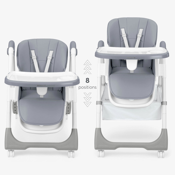 Καρεκλάκι Φαγητού Αναδιπλούμενο (6-36 Μηνών) Kikka Boo Spicy+ Grey