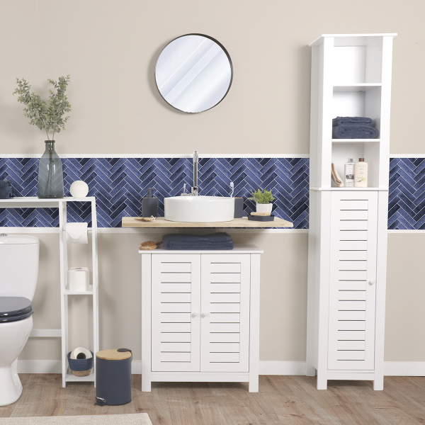 Στήλη Μπάνιου 3 Θέσεων Με Ντουλάπι (35x26x173) T-D Santorin 9901762