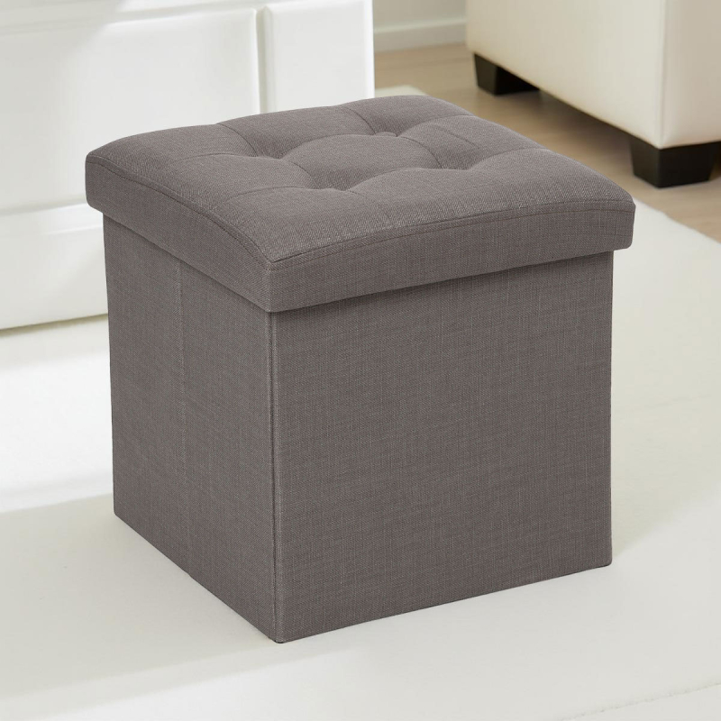 Σκαμπό Με Αποθηκευτικό Χώρο (38x38x38) A-S Lysandre Grey 121470B