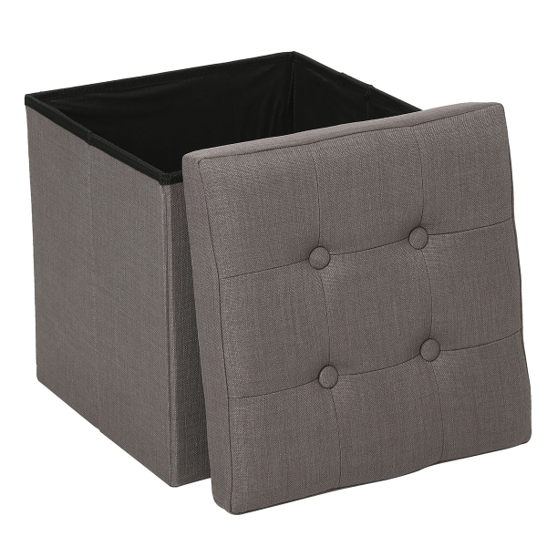 Σκαμπό Με Αποθηκευτικό Χώρο (38x38x38) A-S Lysandre Grey 121470B