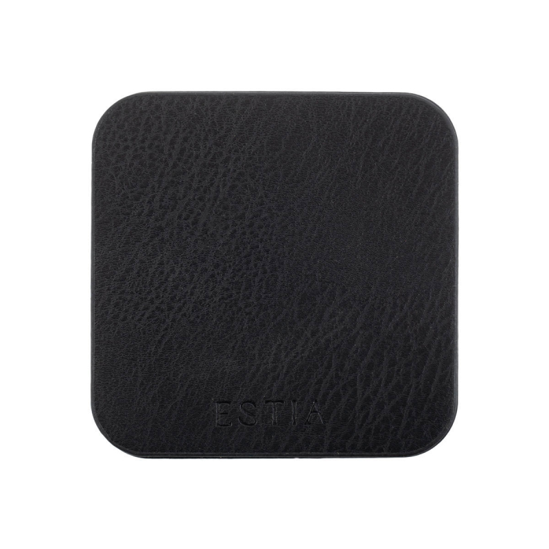 Σουβέρ (Σετ 4τμχ) Estia Allure Μαύρο 07-32395