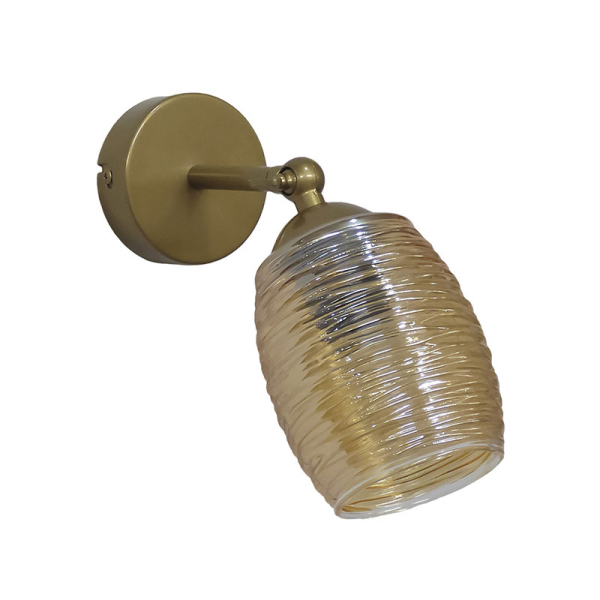 Φωτιστικό Μπάνιου Heronia Barrel Gold/Meli 01-0398