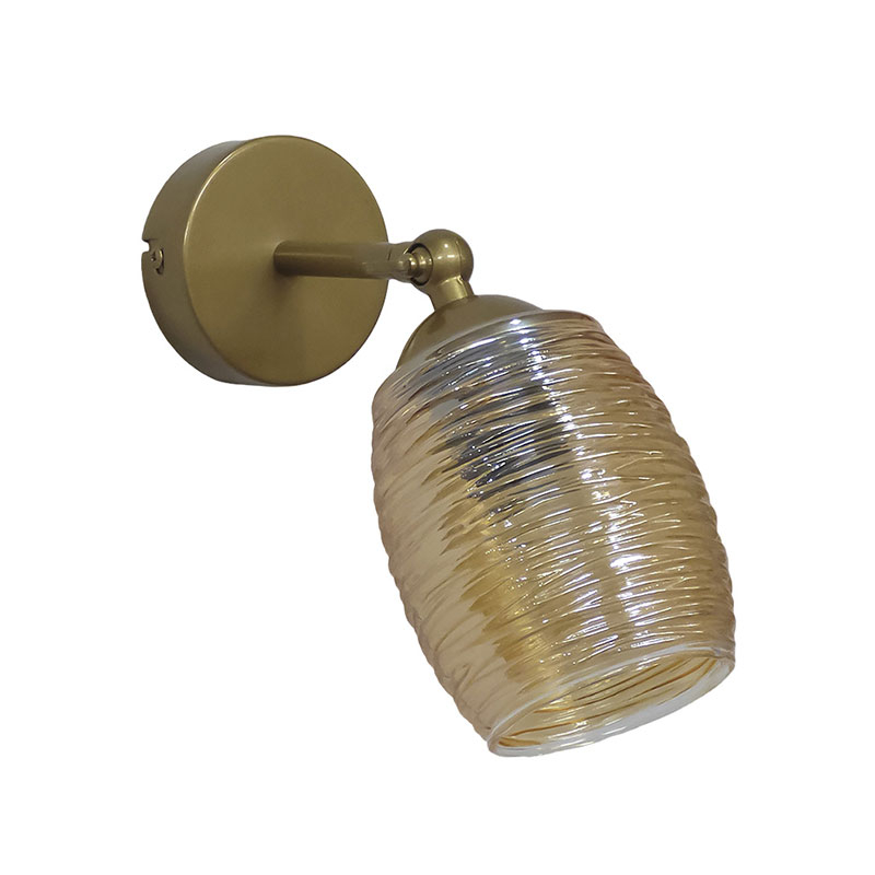 Φωτιστικό Μπάνιου Heronia Barrel Gold/Meli 01-0398