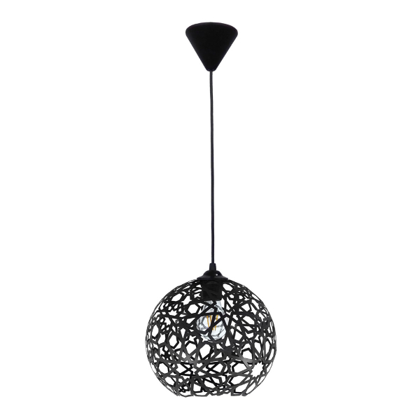 Φωτιστικό Οροφής Μονόφωτο Heronia Tunis Black 34-0269