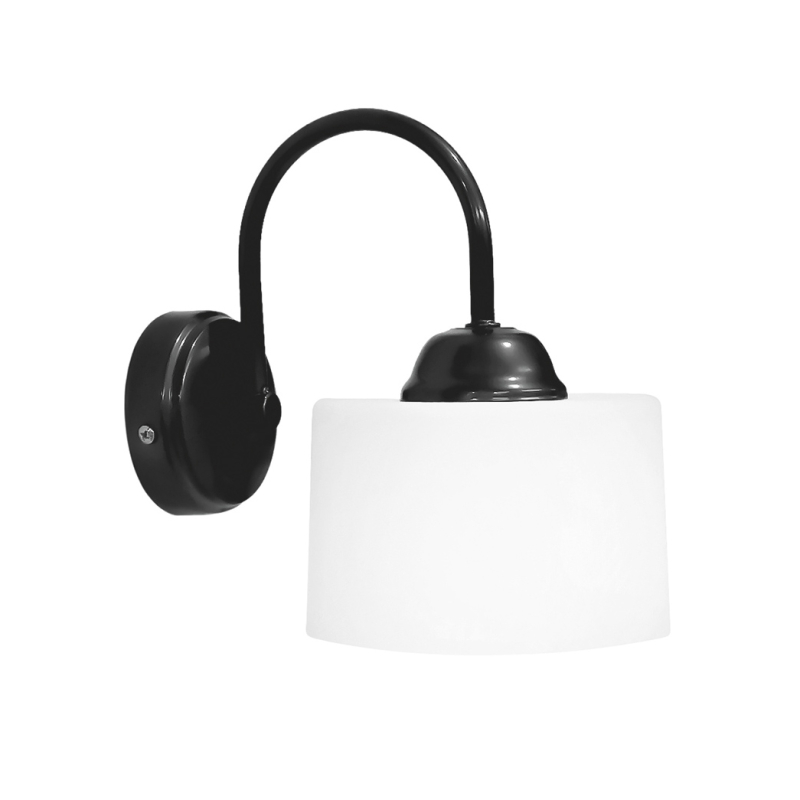 Απλίκα Τοίχου Heronia Drum Black/White 31-1354