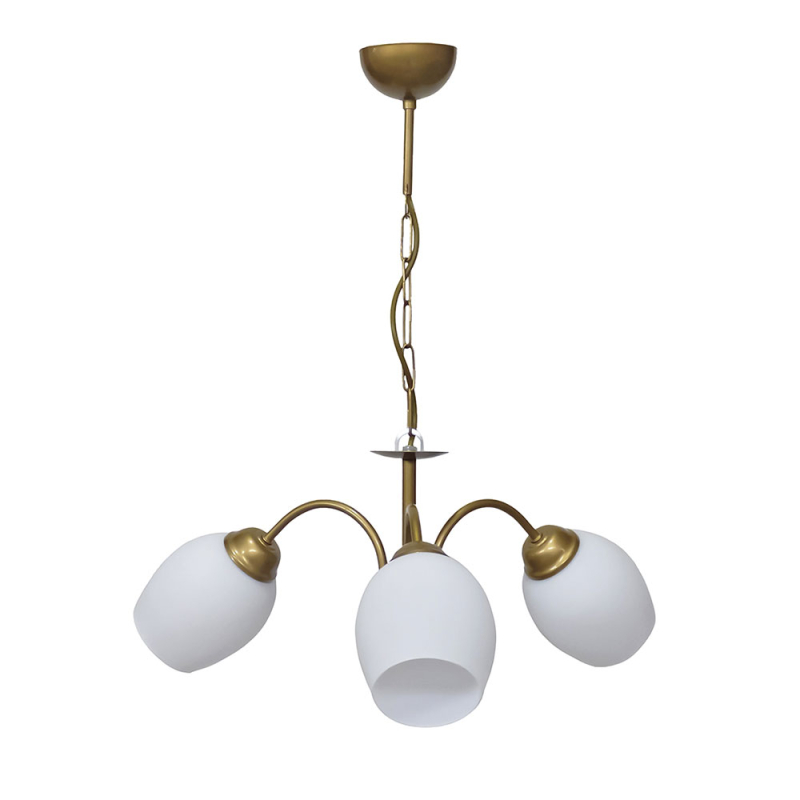 Φωτιστικό Οροφής Τρίφωτο Heronia Bull Gold/White 01-0377