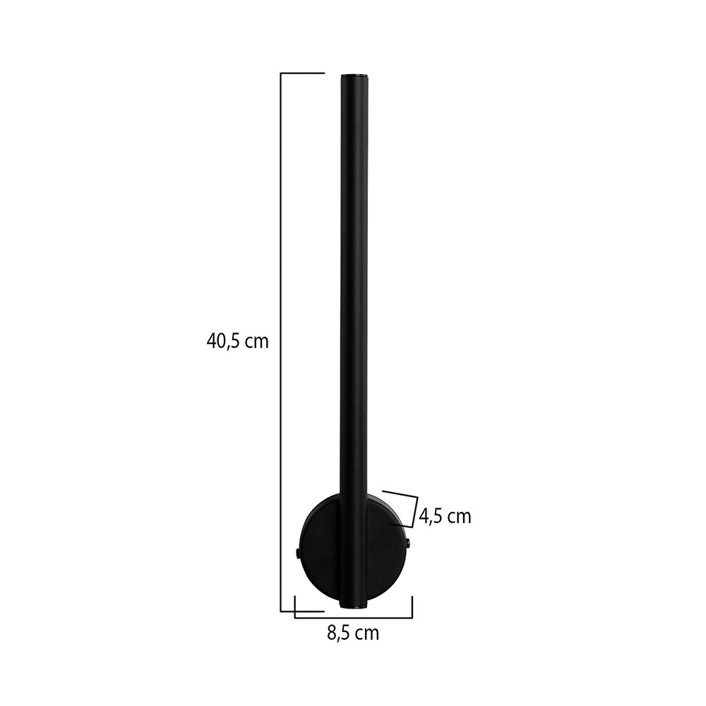 Απλίκα Τοίχου Led Heronia Line Black 01-0427 Home Φωτιστικά Spitishop