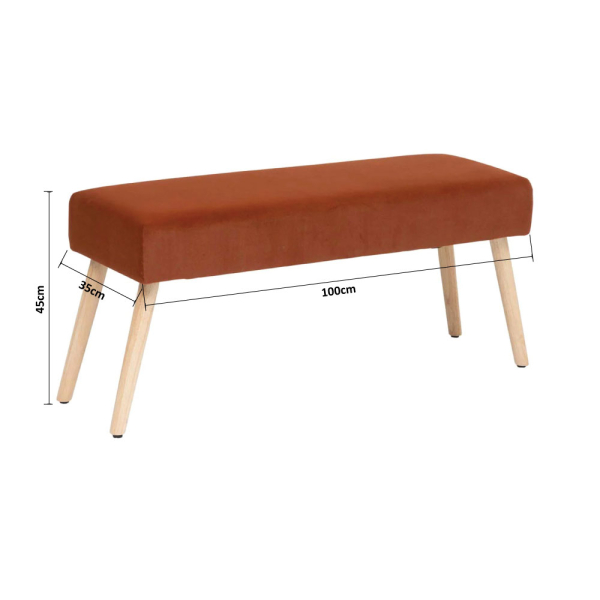 Ταμπουρέ (100x35x45) A-S Salome Amber 157236I