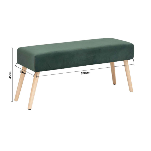 Ταμπουρέ (100x35x45) A-S Salome Vert 157236J