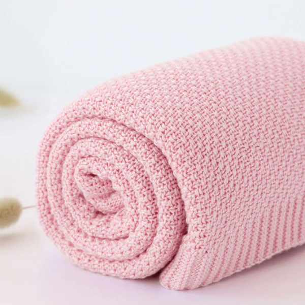 Κουβέρτα Πλεκτή Αγκαλιάς (80x110) Kiokids 5512 Ροζ