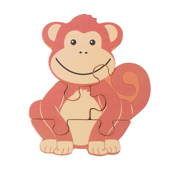 Ξύλινο Παζλ Με 4 Κομμάτια Orange Tree Toys Monkey 60-06986