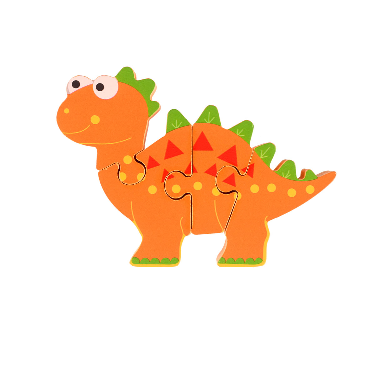 Orange Tree Toys Ξύλινο Παζλ Με 4 Κομμάτια Orange Tree Toys Stegosaurus 60-06784