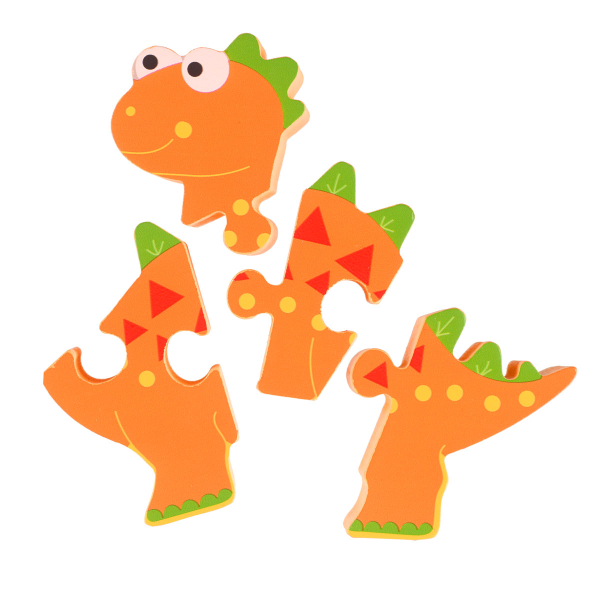 Ξύλινο Παζλ Με 4 Κομμάτια Orange Tree Toys Stegosaurus 60-06784