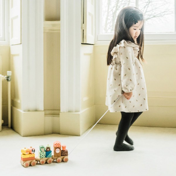 Ξύλινο Παιχνίδι Τρεχαλίτσα Orange Tree Toys Train  60-08098