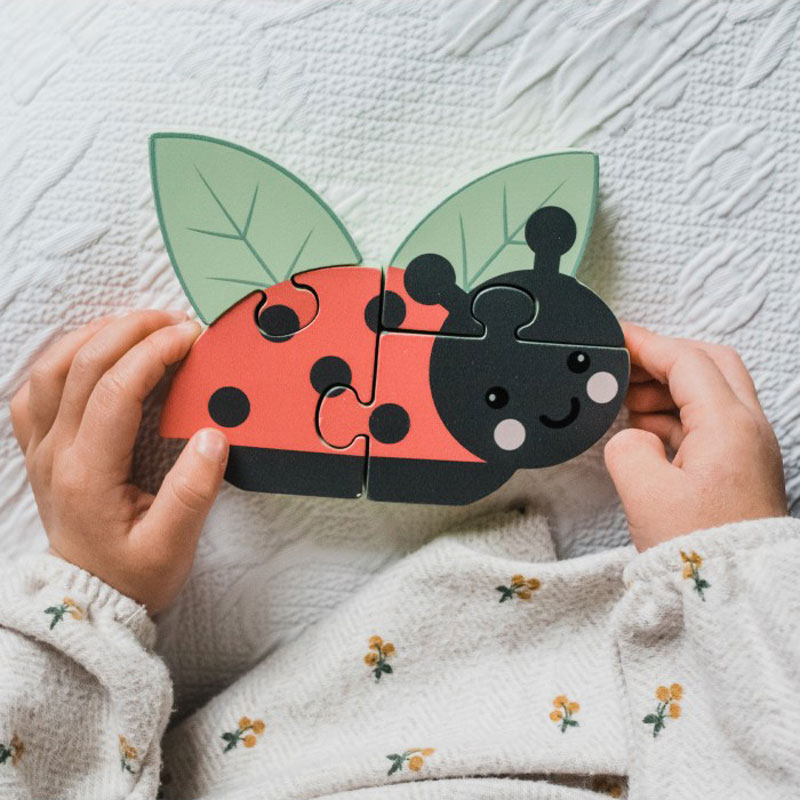 Orange Tree Toys Ξύλινο Παζλ Με 4 Κομμάτια Orange Tree Toys Ladybug 60-06296
