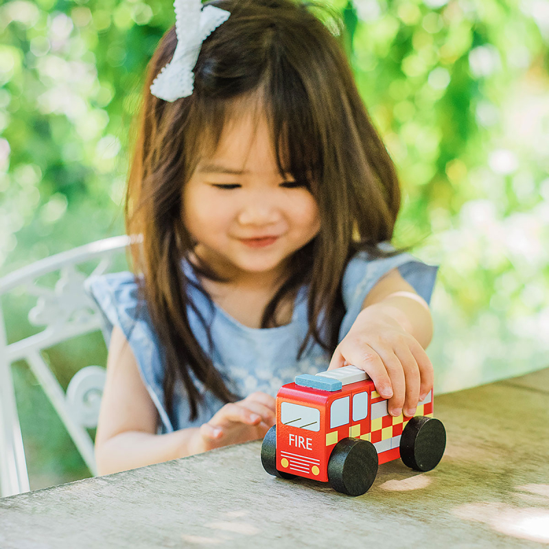 Ξύλινο Παιχνίδι Τρεχαλίτσα Orange Tree Toys Fire Department 60-07411
