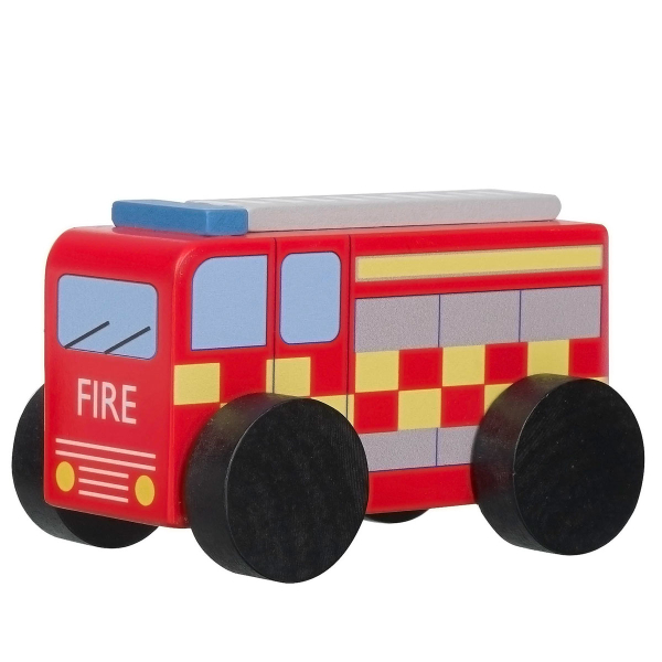 Ξύλινο Παιχνίδι Τρεχαλίτσα Orange Tree Toys Fire Department 60-07411