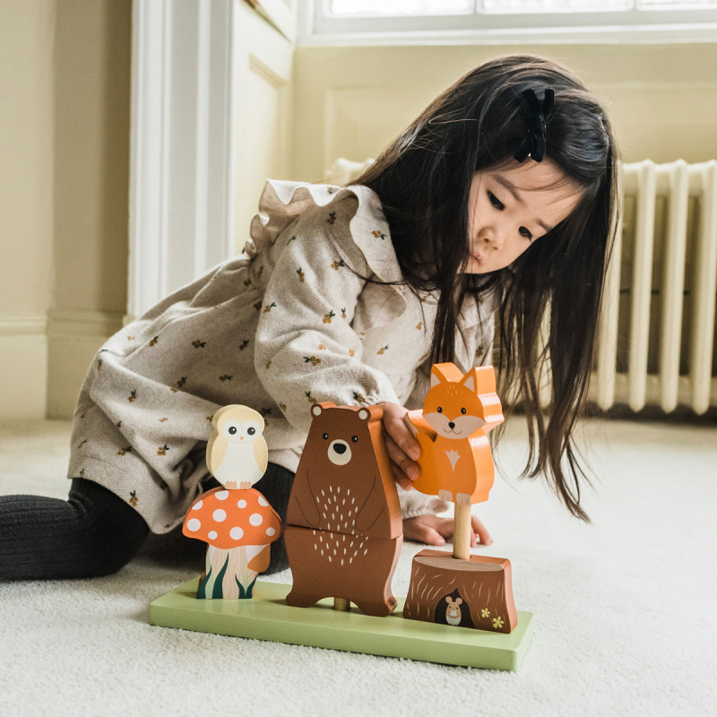 Ξύλινο Παιχνίδι Στοίβαξης (Σετ 6τμχ) Orange Tree Toys Woodland  60-12111