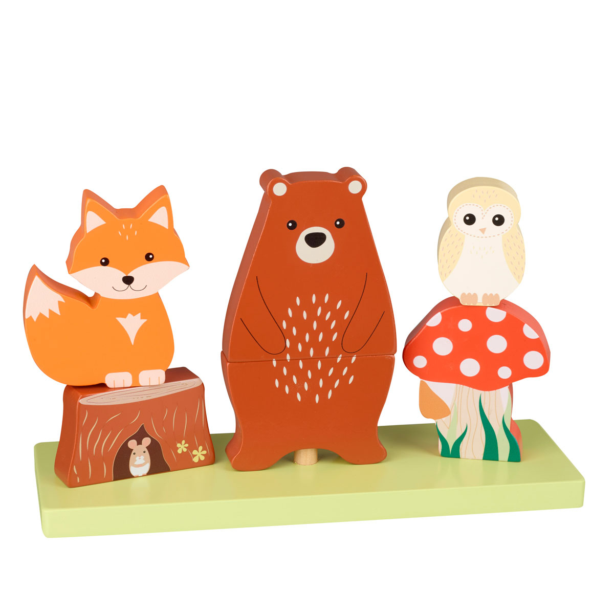 Ξύλινο Παιχνίδι Στοίβαξης (Σετ 6Τμχ) Orange Tree Toys Woodland 60-12111 Home Παιχνίδια Ξύλινα Spitishop