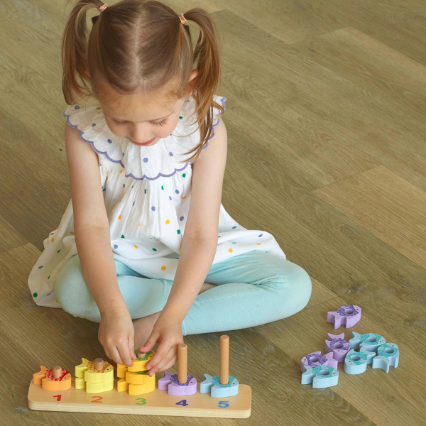 Ξύλινο Παιχνίδι Στοίβαξης (Σετ 15τμχ) Orange Tree Toys Sea Life  60-12974